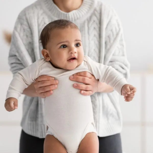 Infant receiving gentle chiropractic care